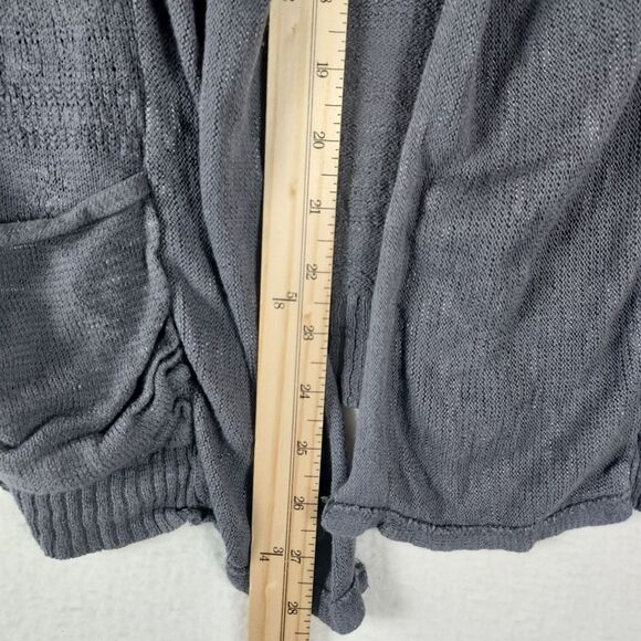 Maurices Women’s Open Front Cardigan Sweater Gray M Cotton Rayon USA Made - Picture 4 of 8